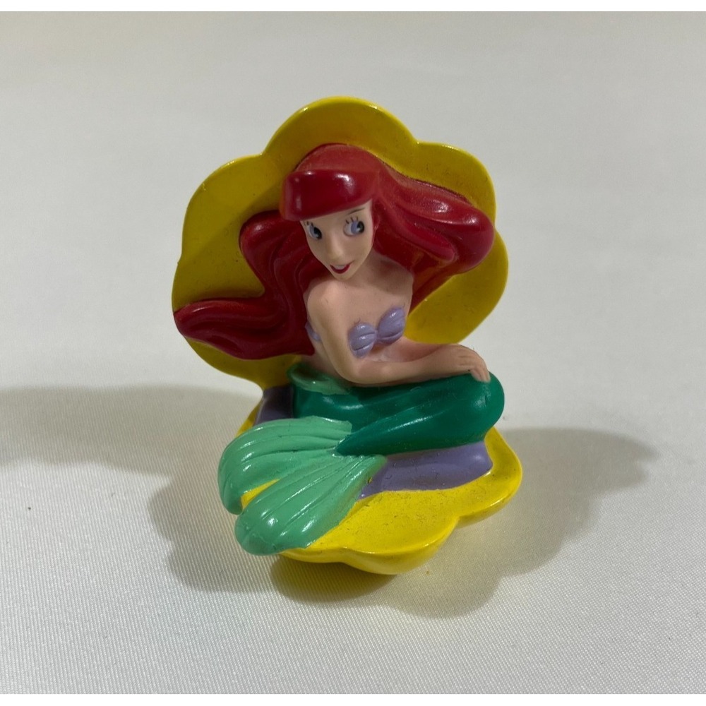 Ariel The Little Mermaid Shell Figurine Vintage Disney Princess Toy Cake Topper